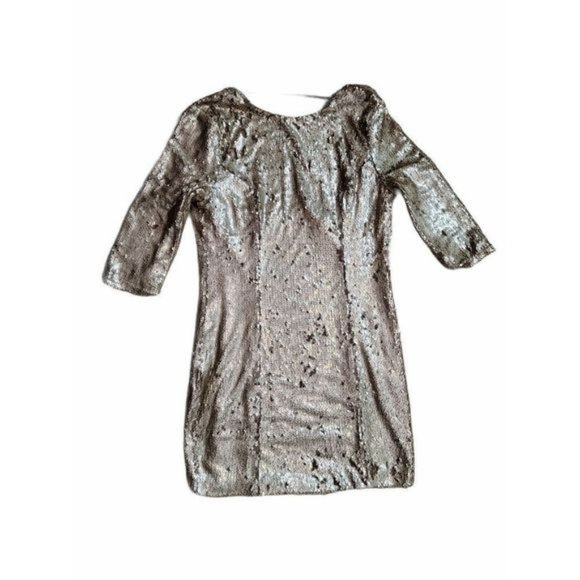 Tobi Gold Sequin Bodycon Mini Dress - Picture 3 of 9